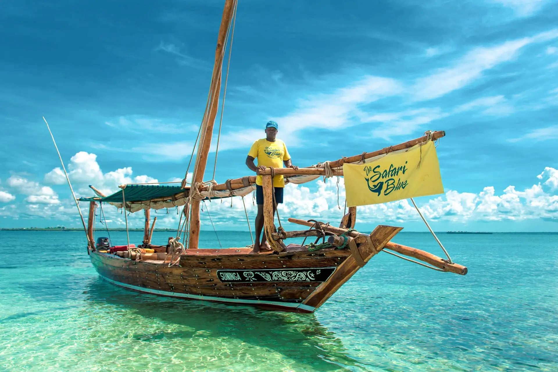 North-east Zanzibar water — Blue Safari sandbank and reef day