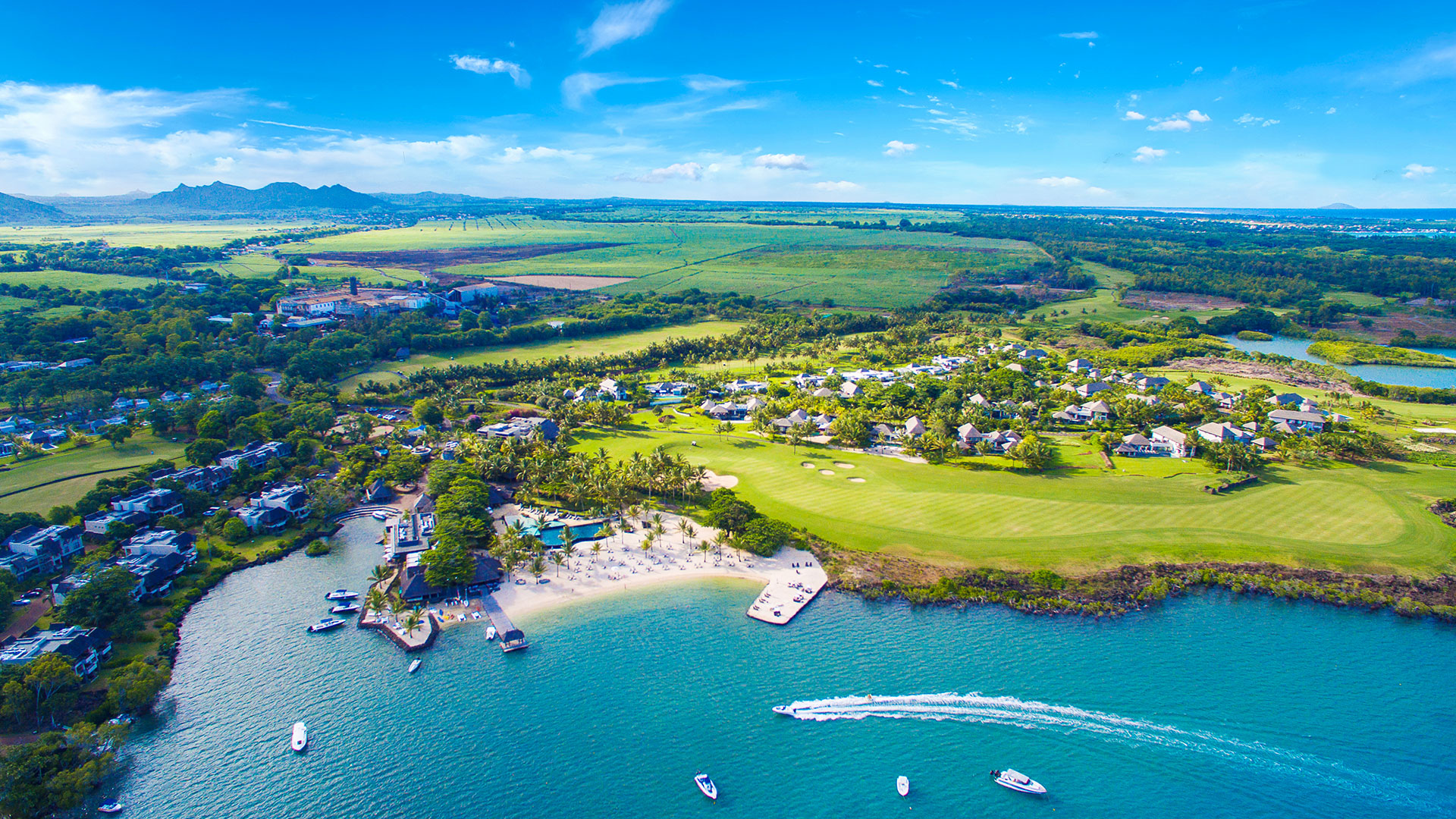 Le Morne Brabant above a Mauritius resort — golf and landscape incentive