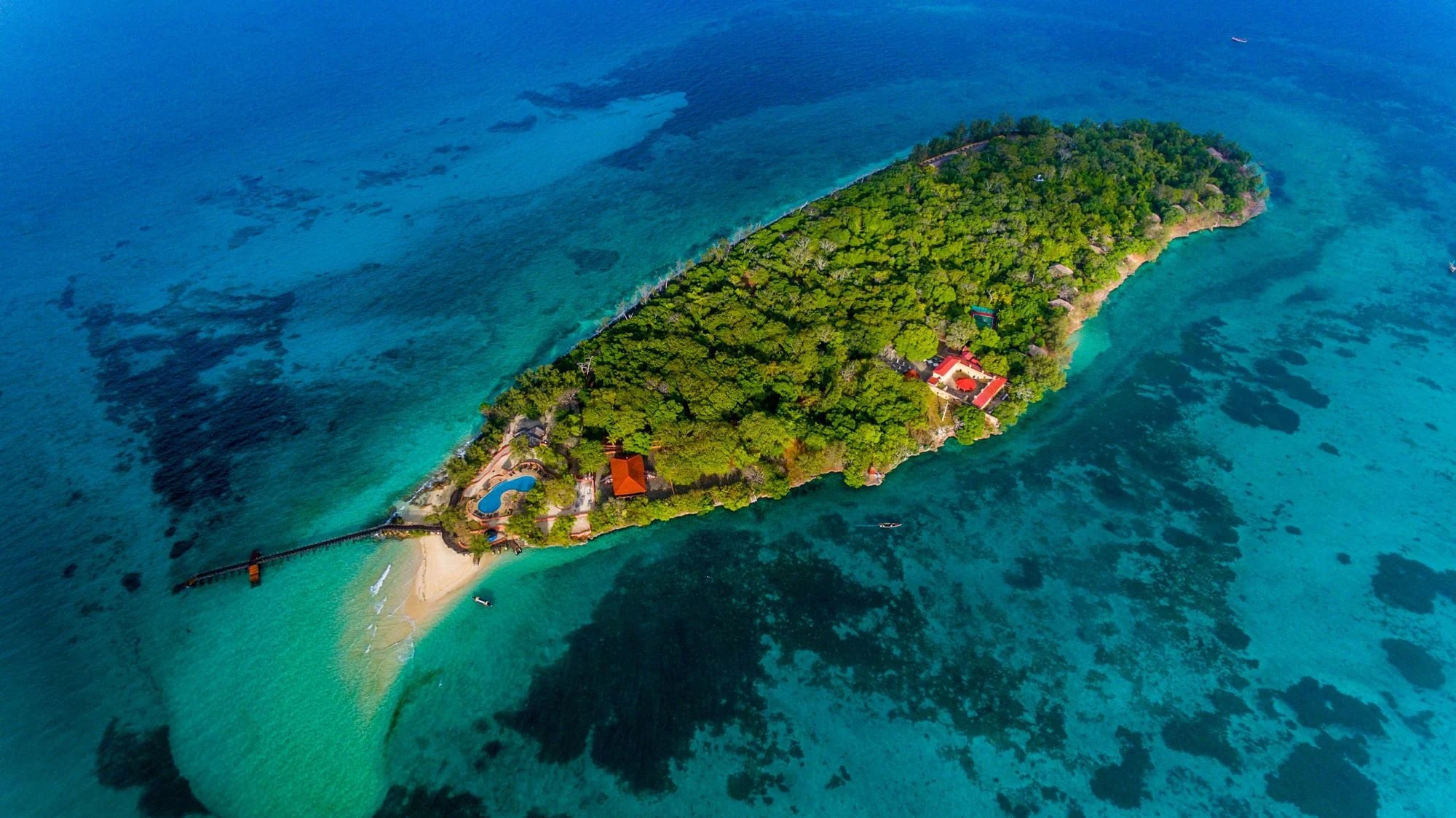 West-coast Zanzibar — Stone Town and Prison Island boat geography