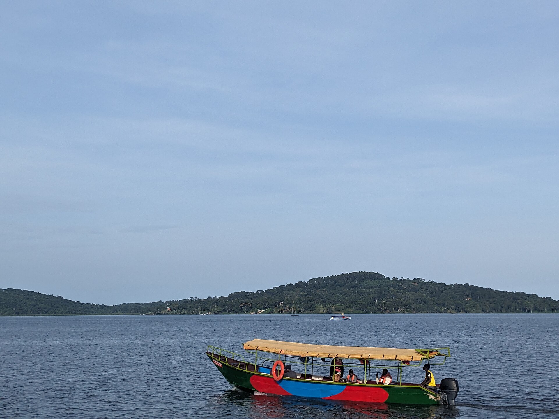 Boat on Lake Victoria waters near Kampala — Uganda conference and Nile access