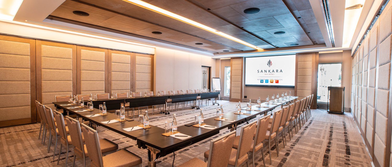 U-shape boardroom at Sankara Nairobi — city venue for corporate meetings