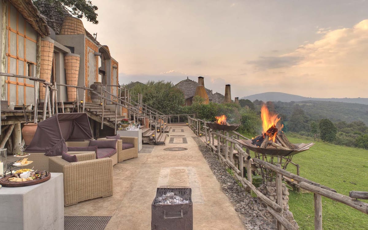 Ngorongoro Crater rim lodge — executive retreat setting above the caldera