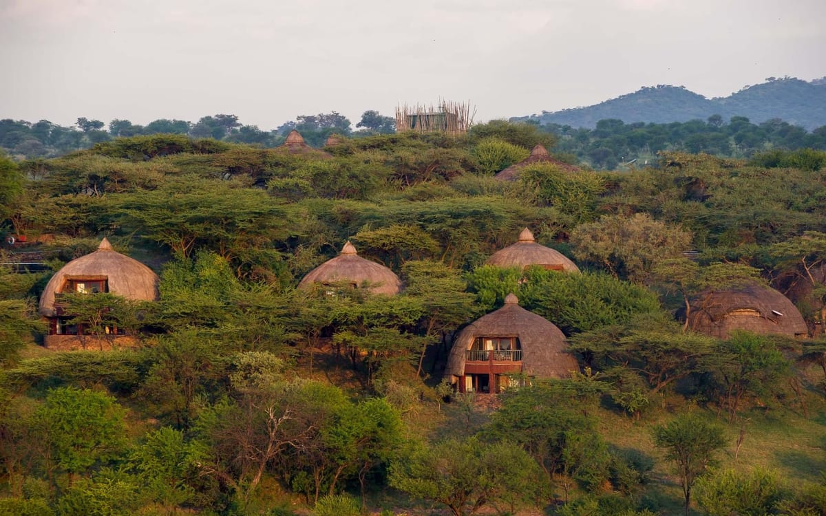 Serengeti Serena Safari Lodge, Central Serengeti, on a hill above the plains